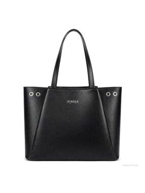 Vegan Leather Structured Laptop Tote Bag 7 Compartment Work Purse